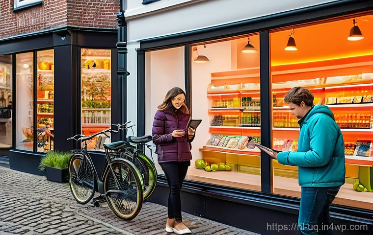 고객 여정 맵핑의 장기적 비전 - **Prompt:** A diverse group of Dutch customers, aged 20s to 60s, are depicted within a vibrant, inte...