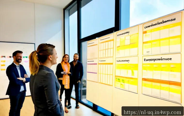 고객 여정 맵을 통한 고객 이탈 방지 전략 - Photorealistic Dutch customer experience workshop in a bright Amsterdam office, diverse business tea...